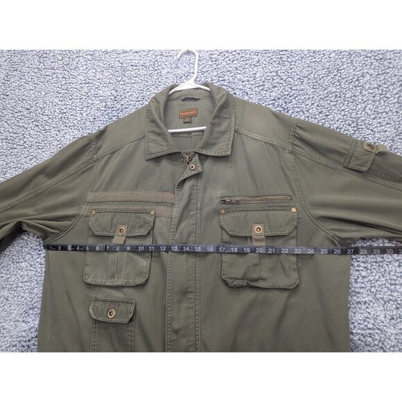 Boulder Creek Trading Co. Cargo Jacket Mens XLT Full Zip Hiking Military Green - Picture 11 of 14